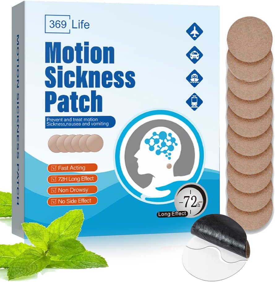 Motion Patches de enfermedad, Sea Sickness Patch para Crucero - Adultos y Niños ((10 Cuenta - Pack de 1))