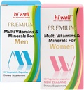 Pareja de paquete de vitaminas (Hi Well Premium Multi Vitaminas & Minerales para Hombres/Mujeres)