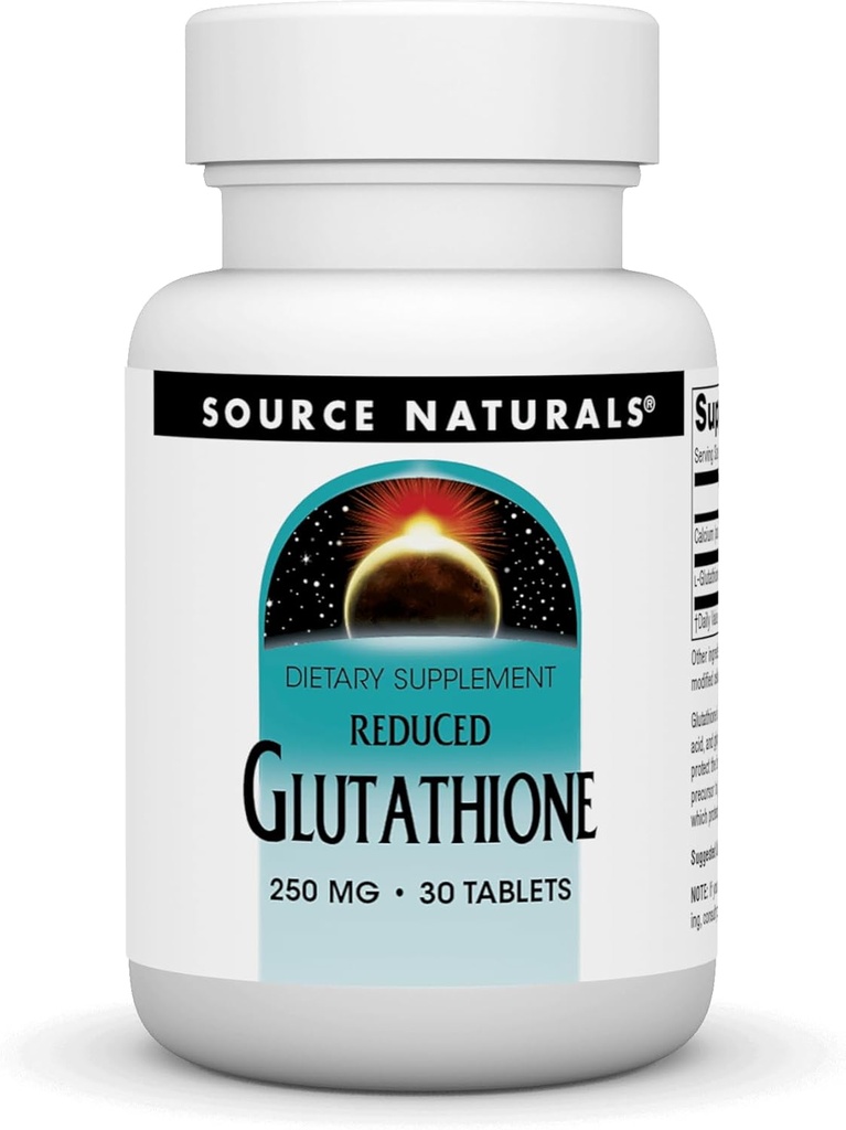 Fuente Naturals Glutathione, Suplemento para soporte para hígado, 250mg - 30 Tablets