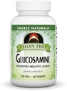 Fuente Naturals Glucosamina Verdadera Vegan, promueve articulaciones saludables*, 750 mg - 60 Tabletas