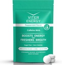 Viter Energy Caffeinated Mints 40mg Caffeine, B Vitaminas, Sugar Gratis. (Peppermint, 8oz, Bulk Bag)