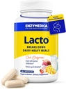Enzymedica Lacto, Píldoras avanzadas de lactancia para el soporte lácteo, ayuda a romper la lactosa, Casein &amp; Fat, píldoras de alivio lácteo, Vegan, 30 cápsulas