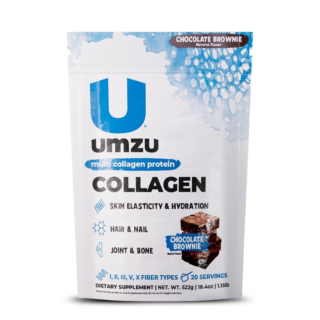 UMZU ZuCollagen Hidrolyzed Protein Powder ← 5 Collagen Peptide Tipos de Peptide saludable, Esquí, uñas, articulaciones " Gut ← Calorie baja, Proteína alta (20g Proteína por Serving ¦ Chocolate)