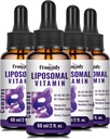 Liposomal Vitamina B Complejo Líquido Sublingual B Completo Vitaminas Suplemento para Mujeres Hombre Absorción Mejorada B12,B1, B2, B3, B5, B6,Folate,Biotin for Energy and Immune Support-8.0 oz