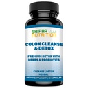 SHIFAA NUTRITION Premium Colon Cleanse & Herbal Detox Pills TEN 2x15 Days Supply Silencio con Probiotics, Fennel Seed, Cascara Sagrada &amp; Ginger Root Halal Vitaminas
