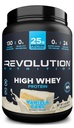 Revolution Nutrition, High Whey, Protein Powder 2LB, Gluten Free, Lean Muscle Mass for Men & Women, 25g of Protein Per Scoop, 907 g, 24 Servings (Vanilla Cake, 2 Pound)