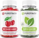 PUREFINITY Tart Cherry y Super Greens Gummies Bundle (Uric Acid Flush &amp; Cleanse with Your Daily Greens)