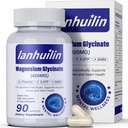 Complejo de Magnesio 6 en-1, 420 mg Glycinate de Magnesio Puro, Suplemento de Magnesio con GABA, 5-HTP, L-Theanine, L-Tyrosine, Vegetariano &amp; Alta Absorción, 90 cápsulas