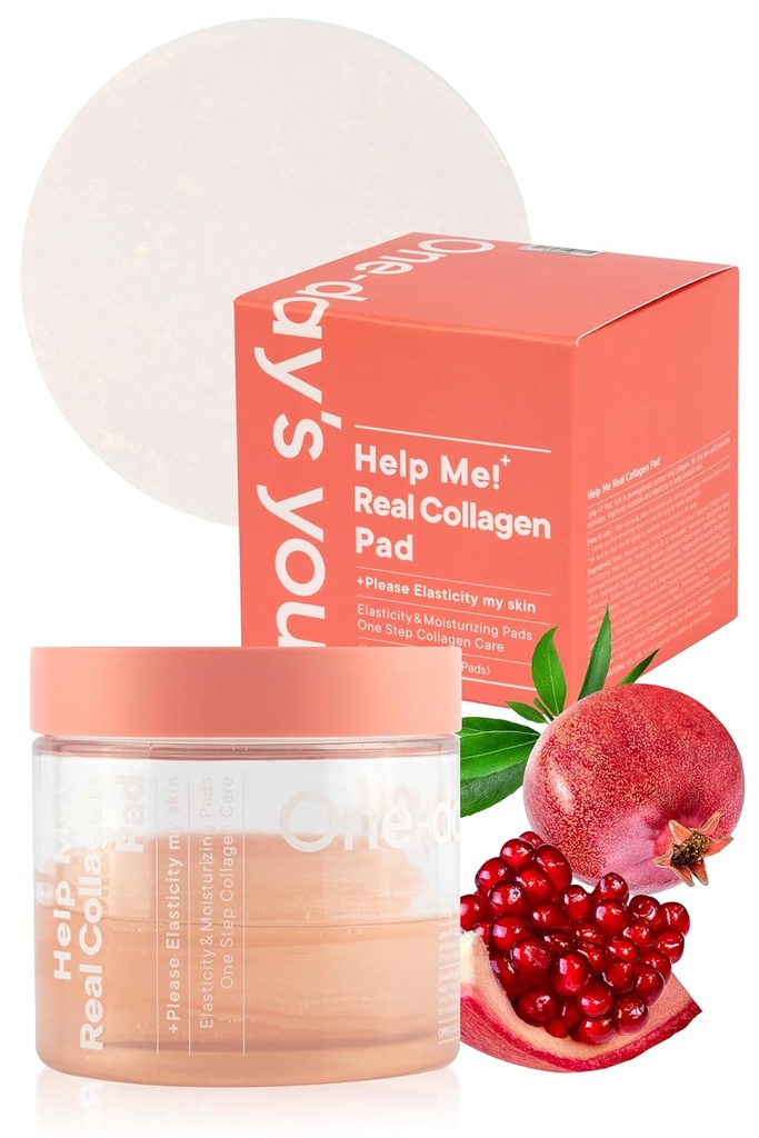 ONE-DAY'S YOU Help Me! Real Collagen Pads ← Skin Firming " Moisturizing ← Elasticity Care for Daily Use  70 Pads