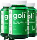Goli SuperGreen Vitamin Gummy - 180 Conde - Vitaminas y Minerales Esenciales - Plant-Based, Vegan, Gluten-Free &amp; Gelatin Gratis - Health from Within, Pack of 3