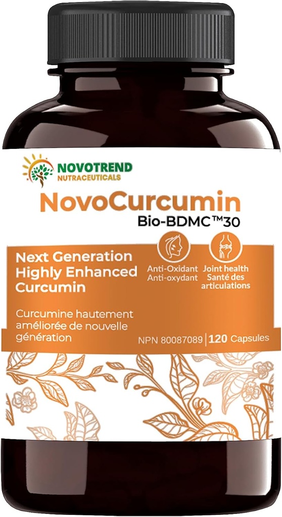 NovoCurcumin-Next Generation Highly Enhanced Curcumin- 120 cápsulas