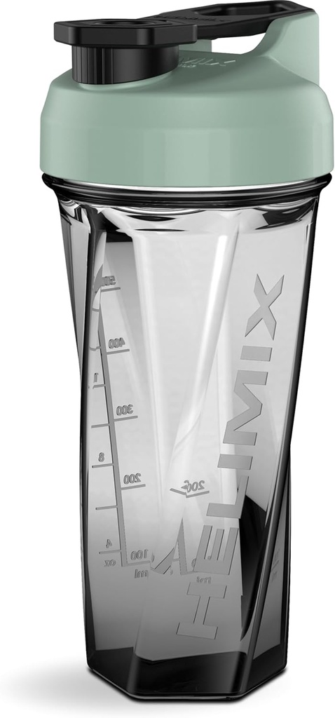 HELIMIX 2.0 Vortex Blender Shaker Bottle Holds upto 28oz  No Blending Ball or Whisk Silencio EE.UU. Hecho ← Portable Pre Workout Whey Protein Drink Shaker Cup ¦ Mixes Cocktails Smoothies Shakes ← Top Rack Safe