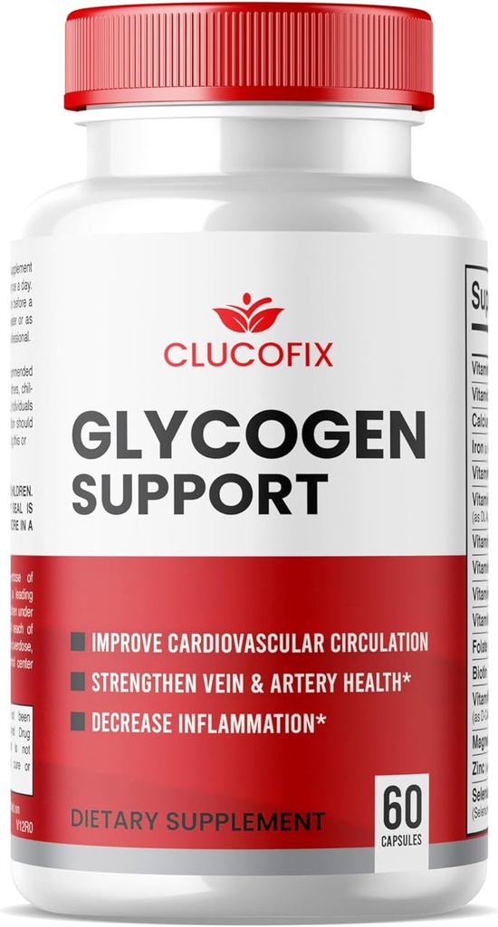 (1 Pack) ClucoFix Glycogen Support Capsules, ClucoFix Glycogen Health &amp; Wellness Multivitamin Support Suplementos Pills, ClucoFix Glycogen Pills, ClucoFix Glyco Advanced Formula Support Reviews