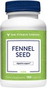 El Fennel de Vitamina Shoppe Semilla 480MG (Semilla de Foeniculum Vulgare), Suplemento Herbal para Apoyo Digestivo " Salud intestinal (100 cápsulas)