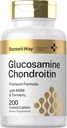 Manera del doctor Glucosamine Chondroitin MSM Turmeric tención 200 Caplets ← Complejo de Apoyo Avanzado tención Non-GMO, Gluten Free Supplement
