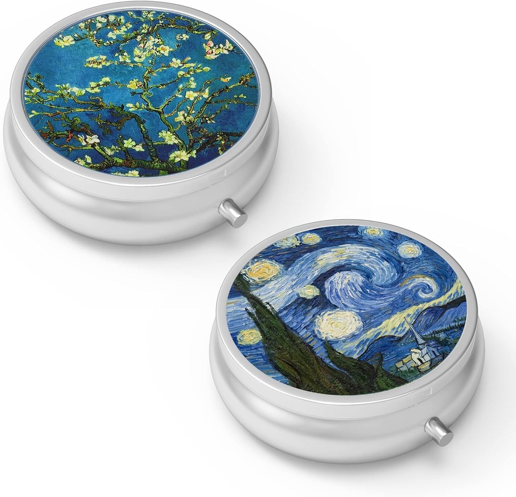 Pill Box 3 Compartment Small Pill Case,Portable for Pocket or Purse Pill Organizer Pill Container Holder to Hold Vitamins, Medication, Fish Oil and Supplements(2PCS)