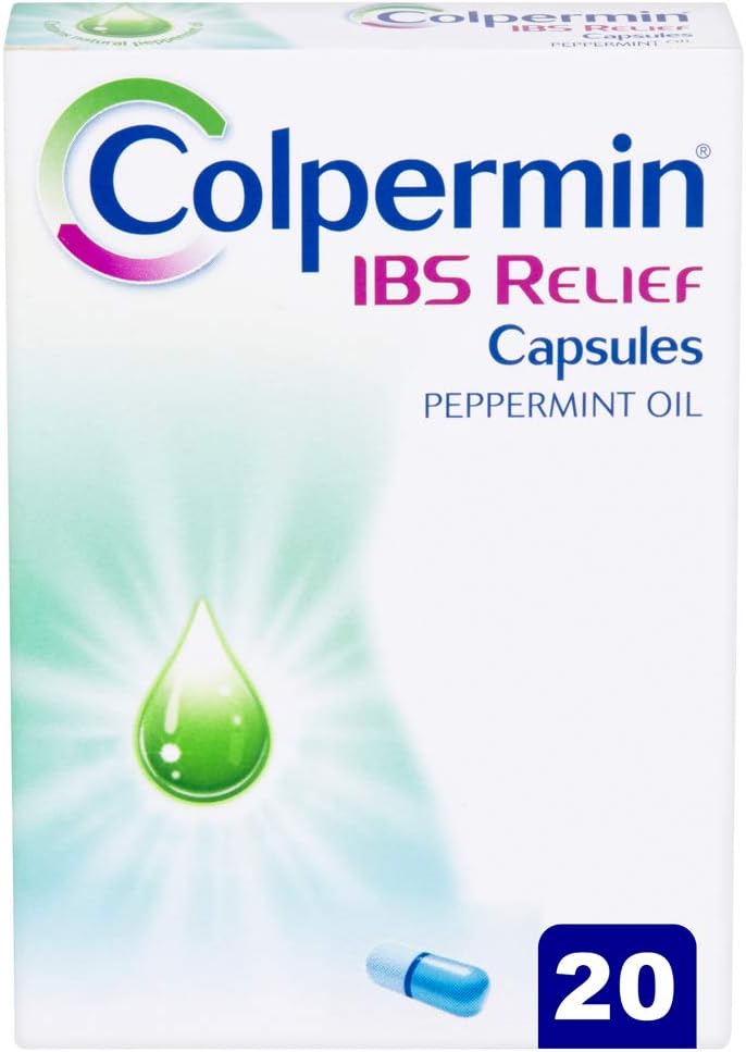 Colpermin Peppermint Oil Capsules 20 cápsulas para el síndrome de Bowel Irritable