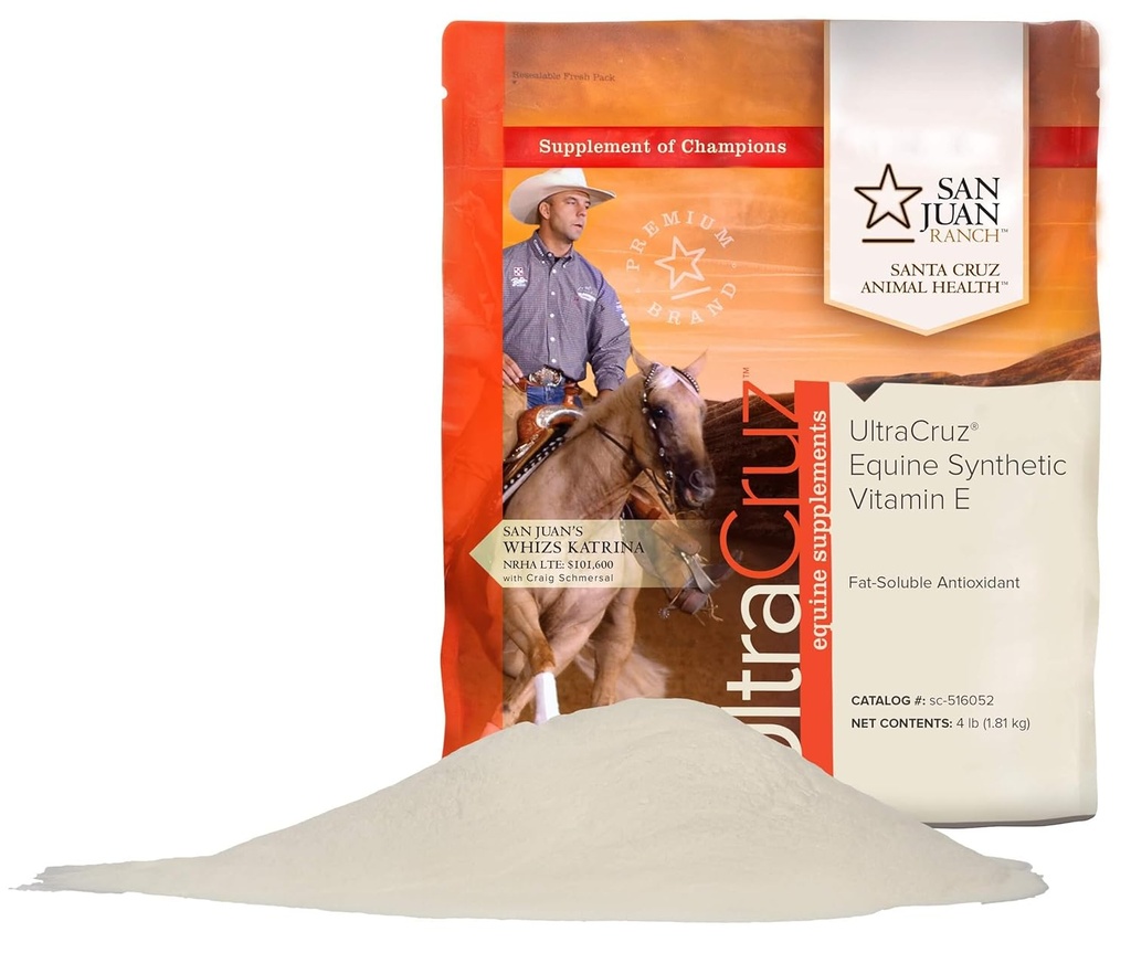 UltraCruz sc-516052 Equino Synthetic Vitamin E Suplemento para Caballos, 4 lb, Polvo (112 Day Supply)