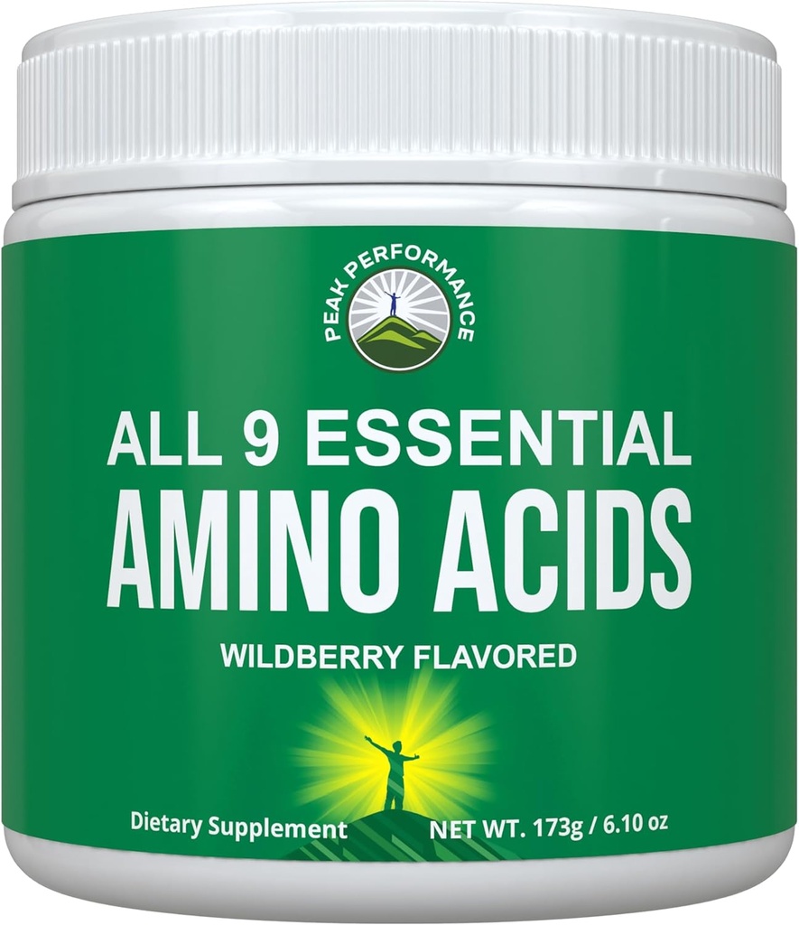 All 9 Essential Amino Acids Powder with 26 Clinical Studies. EAAs 32X Effective vs BCAA/BCAAS Branched Chain Aminos. Pre or Post Workout EAA Supplement. Perfect for Energy, Muscle Growth. Wildberry