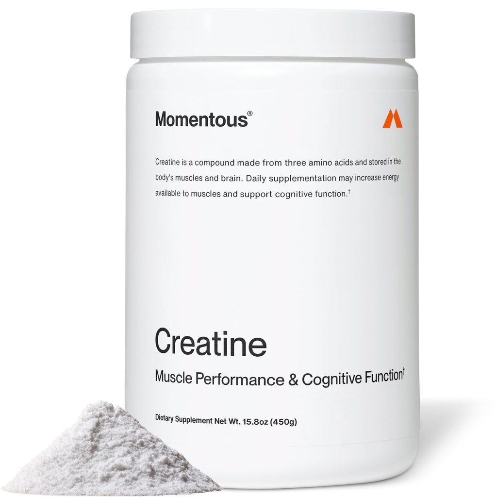 Polvo de Monohidrato de Creatina Momentosa - Crepure Cretina Polvo - Apoyos Fuerza, Lean Muscle, " Recuperación para Mujeres Hombres - NSF Certificado para Deporte - 5 g por Serving - 90 Servimientos