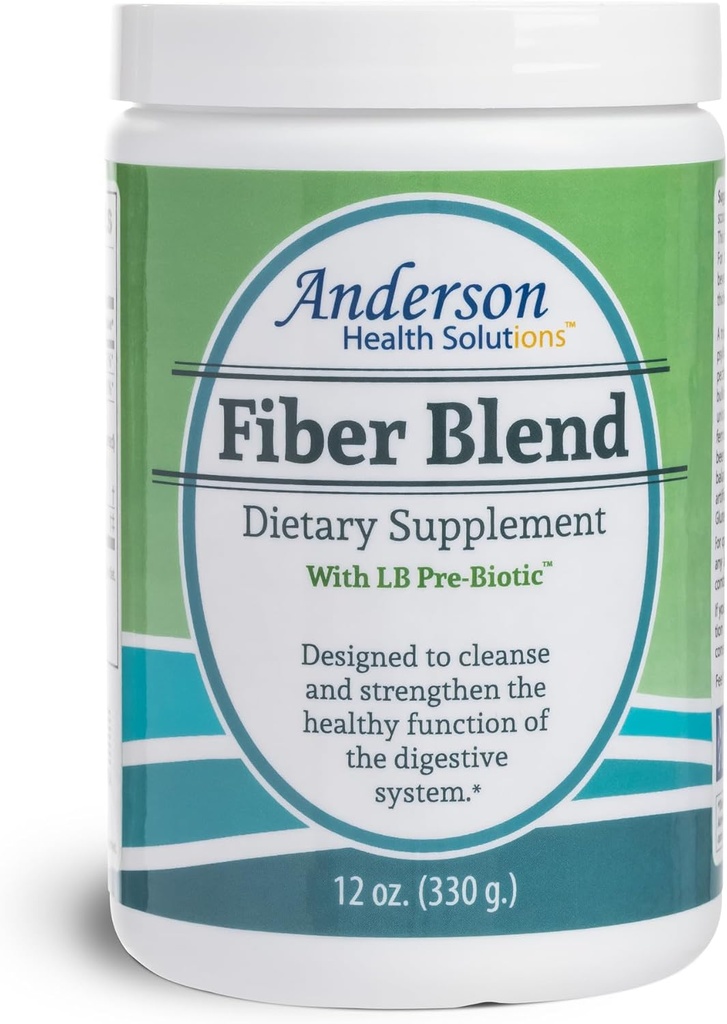 Anderson Fiber Blend con LB Prebiótico, Premium All Natural Fiber Suplemento, Psyllium y Apple Pectin, Fiber Powder, Colon Cleanse, Supports Healthy Gut and Cholesterol 12 Ounces