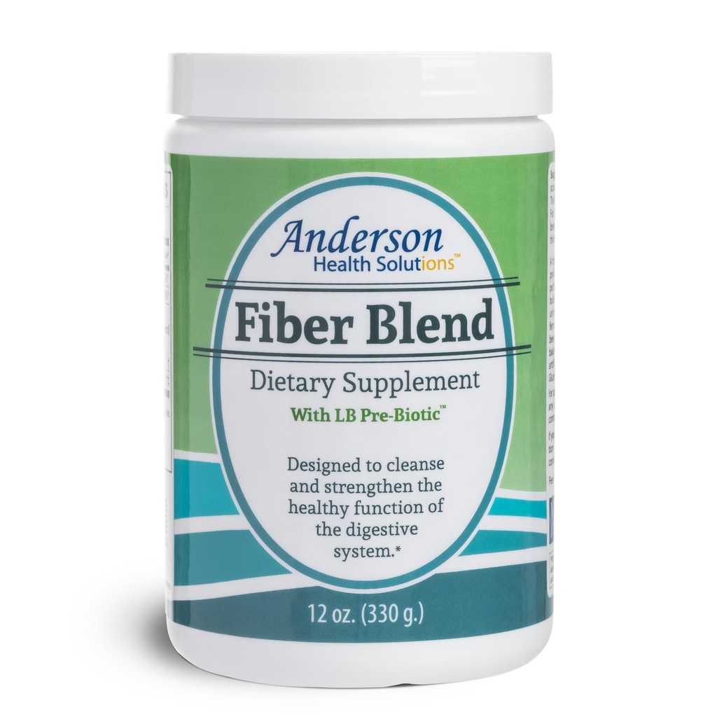 Anderson Fiber Blend with LB Prebiotic, Premium All Natural Fiber Supplement, Psyllium and Apple Pectin, Fiber Powder, Colon Cleanse, Supports Healthy Gut and Cholesterol 12 Ounces