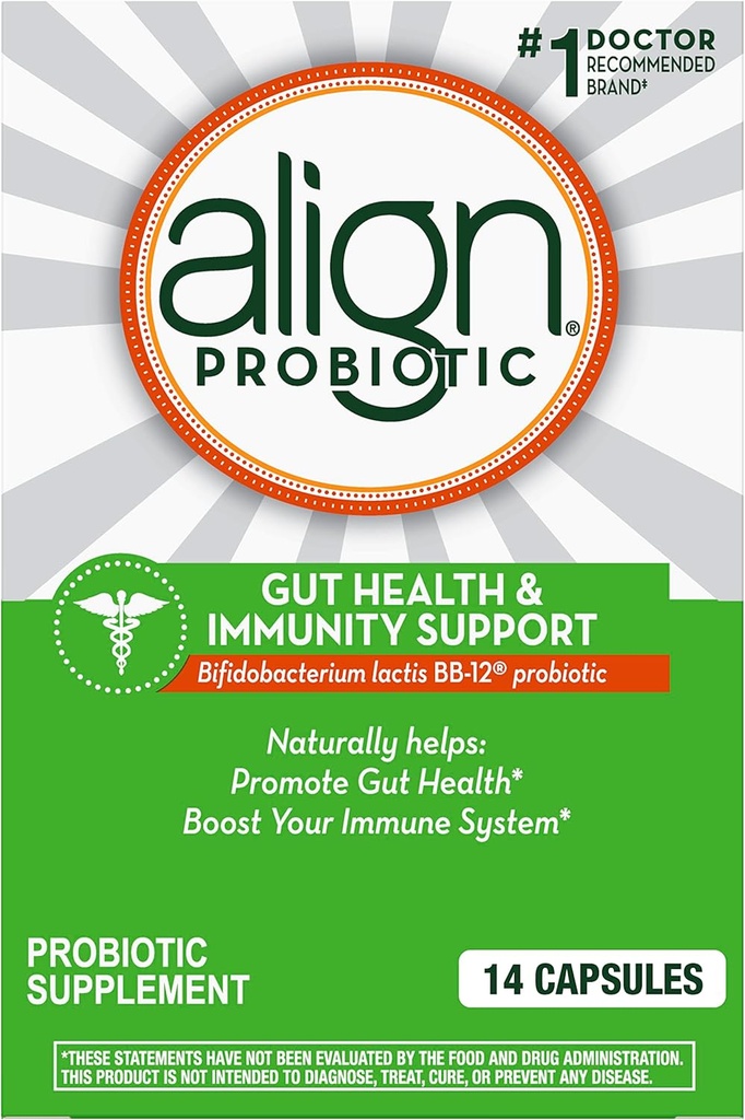 Align Gut Health &amp; Immunity Probiotic, Daily Digestive Support for Women and Men, Helps Support Immune and Digestive Health, 14 Capsules