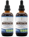 Secrets of the Tribe Cilantro Extract líquido libre de alcohol, Cilantro Dried Leaf Tincture Supplement (2x4 FL OZ)