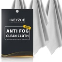 3 Pack Dry Anti Fog Cloth - Antifogging Cloth for Coated Eyeglasss with Masks Microfiber Cleaning Cloth Lens Wipe for Glasses, Screen, Goggles, Reusable and Portable