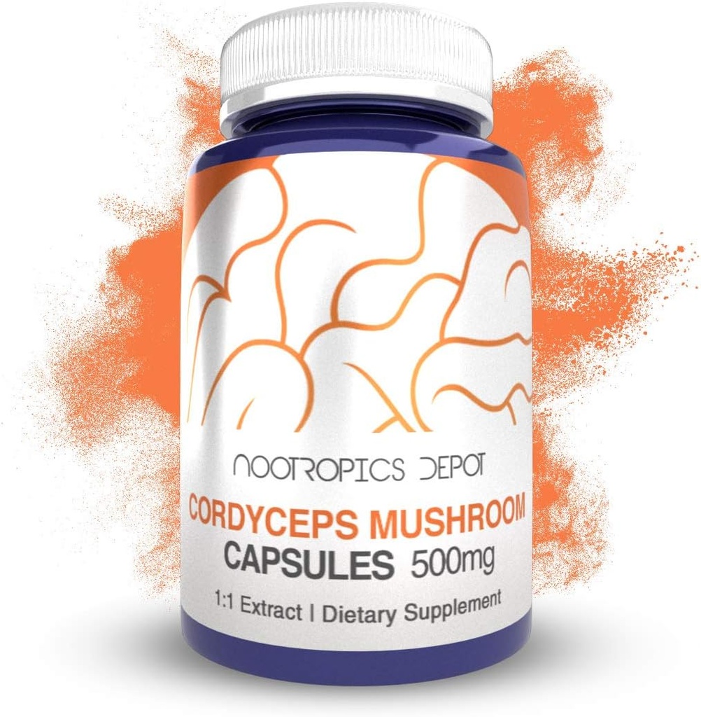 Nootropics Depot Cordyceps Mushroom Capsules TENIDO 500mg TEN 60 Conde TENIDO Cordyceps militaris TEN TODO EL AFECTO DE AFECTOS Exract ← Apoyos Healthy Immune System