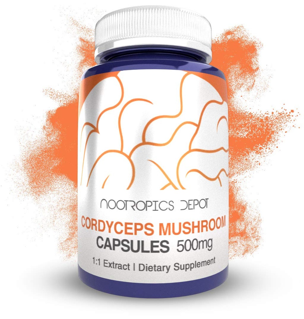 Nootropics Depot Cordyceps Mushroom Capsules TENIDO 500mg TEN 60 Conde TENIDO Cordyceps militaris TEN TODO EL AFECTO DE AFECTOS Exract ← Apoyos Healthy Immune System