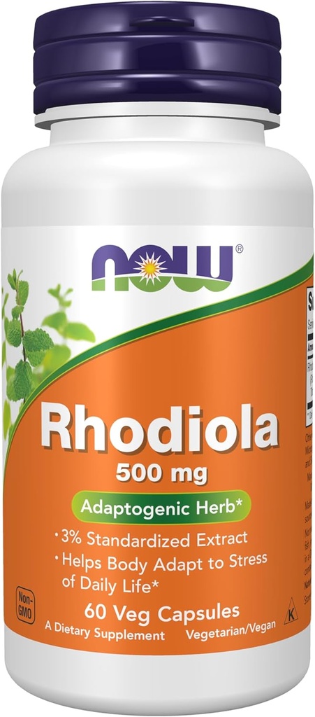 AHORA FOODS Rhodiola 500MG 3PCT Extracto60 VCAP, 60 CT