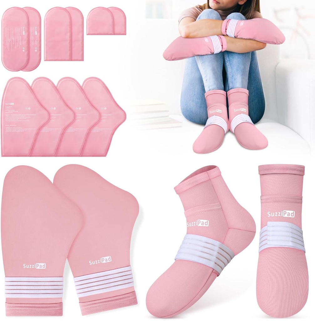 SuzziPad Cold Therapy Calcetines y Guantes para Quimioterapia, Chemo debe tener para Mujer y Hombre, Ideal para calmar la mano y el malestar del pie, S/M