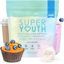SkinnyFit - Super Youth Collagen for Women - Multi Collagen Peptides Polvo - Probióticos, Fibra, Ácido Hialurónico - No GMO, Gluten Gratis, Azúcar Libre - Belleza &amp; Self Care - Unflavored (28 Servings)