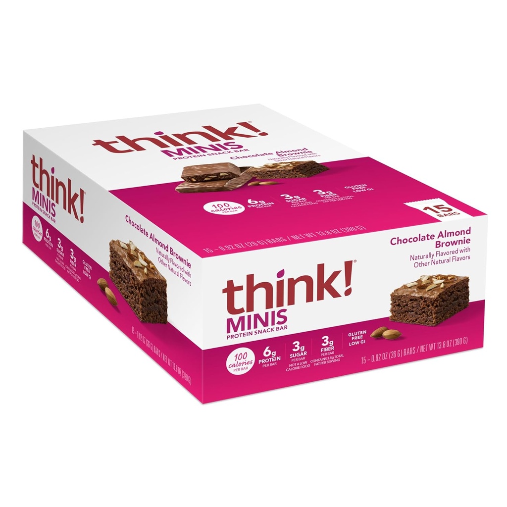¡Piensa! Minis, Almendro de Chocolate Brownie, 15 Cuenta