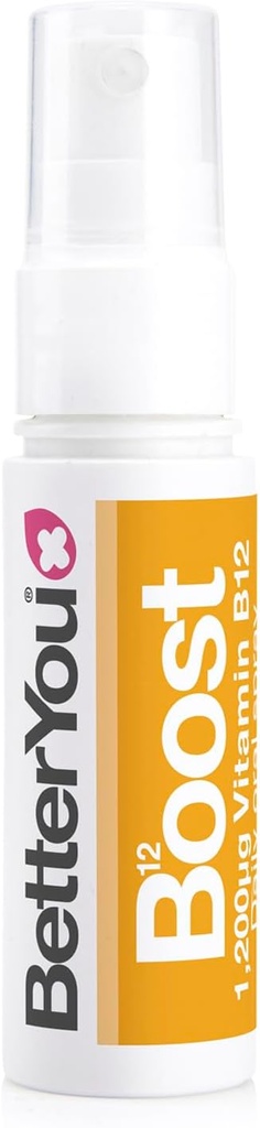 BetterYou Boost Vitamin B12 Oral Spray - Natural Liquid Supplement - Vitamin Spray for Daily B12 Intake - Green Tea and Chromium - 0.85 oz