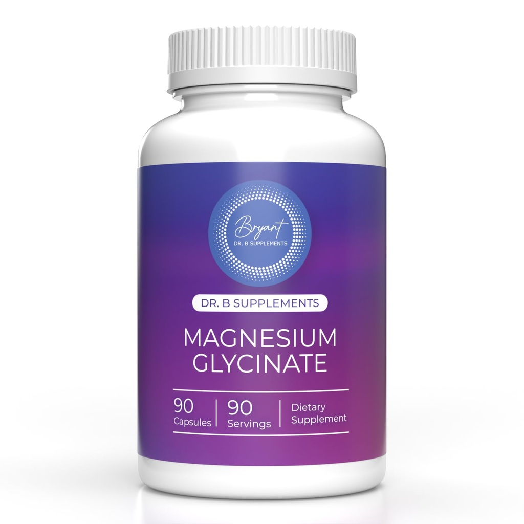 Magnesio de Encapsulación (Glycinate) 120 mg - Suplemento de Apoyo Alivio de Estrés, Dormir, Salud del Corazón, Nervios, Musculos y Metabolismo* - Glice de magnesio altamente absorbible - 90 cápsulas