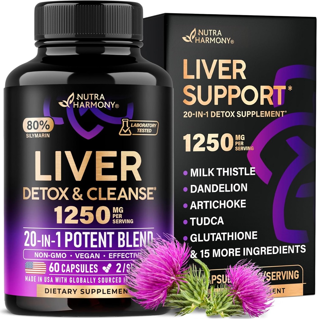 Liver Cleanse Detox " Repair - Milk Thistle ← Dandelion TEN Artichoke TEN TUDCA TEN Glutathione " NAC - Effective Liver Health Supplement TEN 80% Silymarin - Laboratory Tested, Vegan - Made in USA 60 Capsules