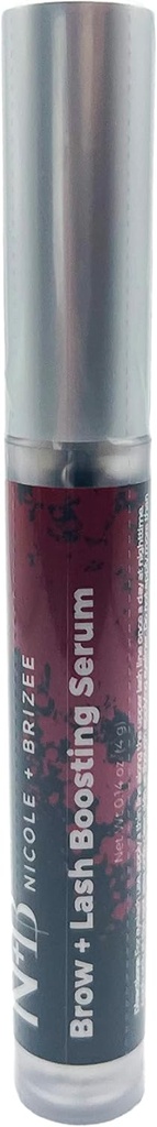 Nicole + Brizee Brow & Lash Serum – Fórmula natural con Biotin, Escualene, Ubiquinone, Wheat &amp; Soy Amino Acids, Provitamin B5 – Soporta Thicker, Fuller Lashes and Brows – Made in The USA - 1 Pack