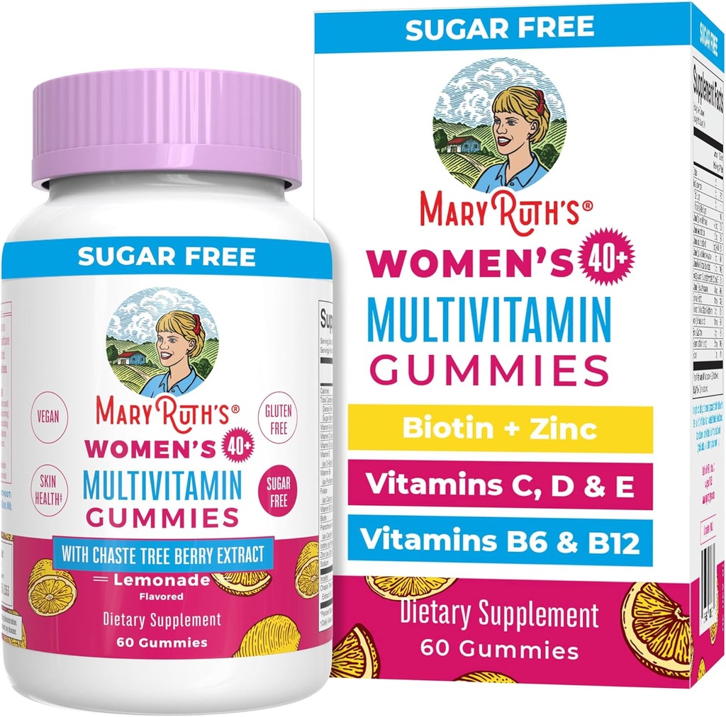 MaryRuth Organics, Sugar Free, Vegan Vitamin Gummy, Immune Support Daily Multivitamin + Chasteberry, Hair, Skin and Nail for Women, 60 Conde, Pack of 1