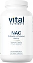 Vital Nutrients NAC 600mg ← N-Acetyl Cysteine Silencio Vegan NAC Suplemento Silencio Antioxidante para Sinus, Liver, Immune, y Salud Respiratoria*  Gluten, Dairy, Soy Free ← 200 Capsules