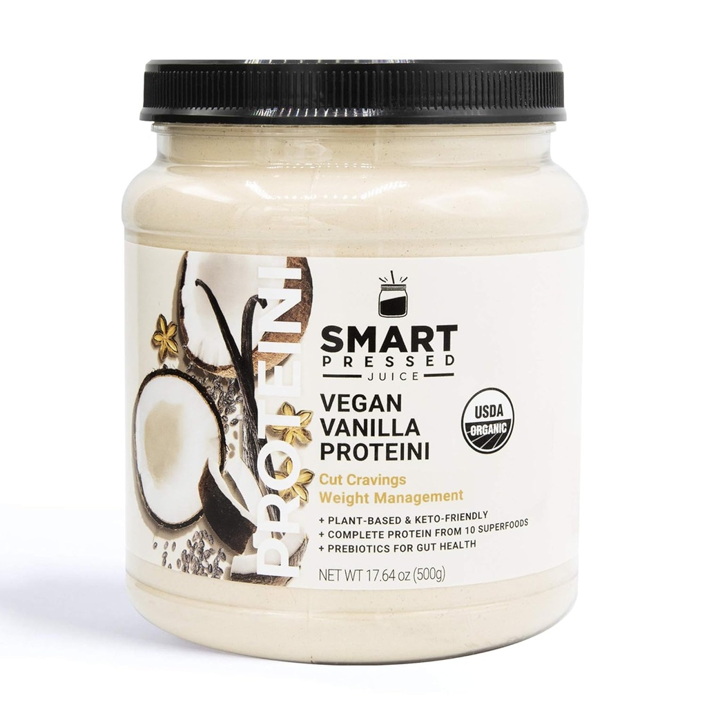 SMART Presionado Juice Vegan Vanilla Proteini ← Premium Orgánica Planta-Basada Polvo Proteína  Clean Lean Protein Shake ← Best Detox Smoothie No Fillers  Keto Friendly ← Made in The USA