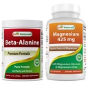 Beta Alanine Pure Powder 1 Pound & Magnesium Glycinate 425 mg