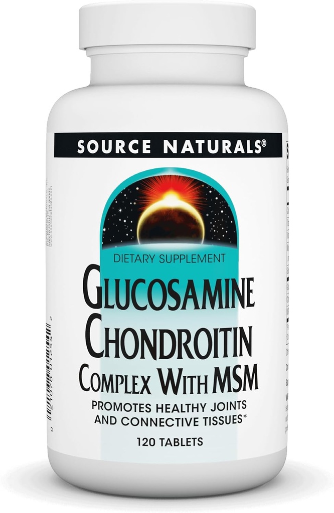 Fuente Naturals Complejo de condroitina de Glucosamina con Msm - 120 Tablets