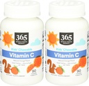 365 por Whole Foods Market, Kids Essentials Chewable Vitamin C, 90 Cuenta (Pack of 2)