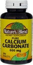 Blend Calcium Carbonate 600mg Tablets 100 ct (paquete de 2)