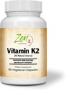Suplementos Zen - Vitamina K2 45Mcg MenaquinGold® Vitamina Natural MK-7 - Proporciona soporte cardiovascular y soporte de salud ósea 60-Vegcaps