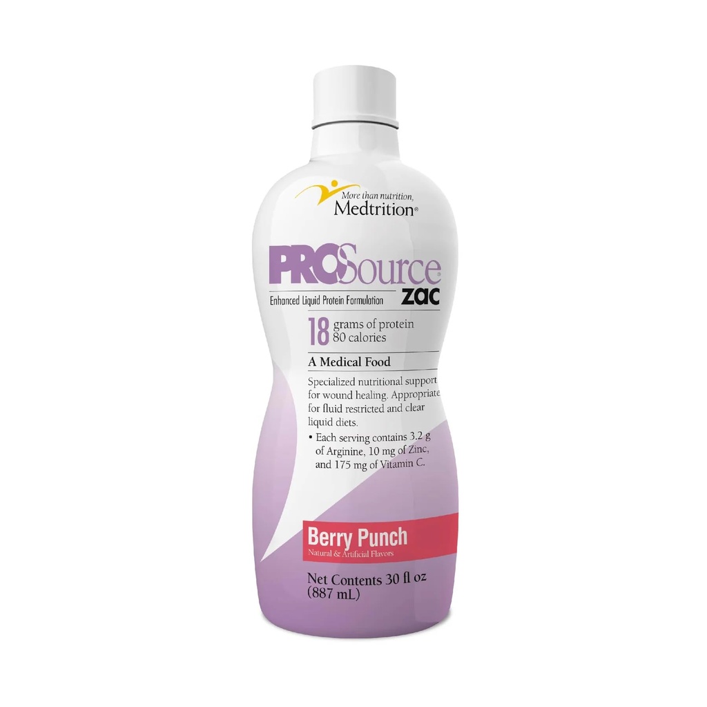 ProSource Zac Oral Suplemento Berry Punch 32 oz Botella