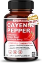 Cayenne Pepper Capsules - Ultra Complejo con canela, jengibre, cardamomo, Hawthorn Berry - Asistencia Digestión, Circulación &amp; Bienestar general (180 Conde (Pack of 1))