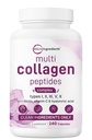 Micro Ingredientes Píldoras Multi Collagen para Hombres Mujer, 240 Cápsulas Silencio Tipo I, II, III, V, X - Péptidos Hidrolyzed con Biotina, Ácido Hialurónico " Vitamina C Silencioso, Esquí, Nail " Soporte Conjunto*